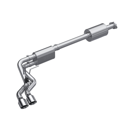 Aluminized Steel, 3" Cat-Back, 2.5" Dual Pre-Axle, Street Profile