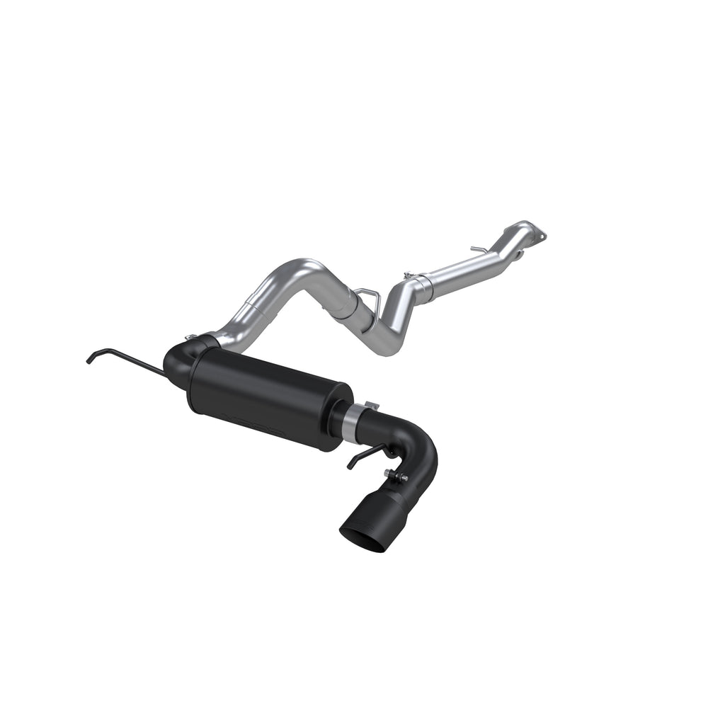 Black Coated, 3" Cat-Back, Single Rear Exit