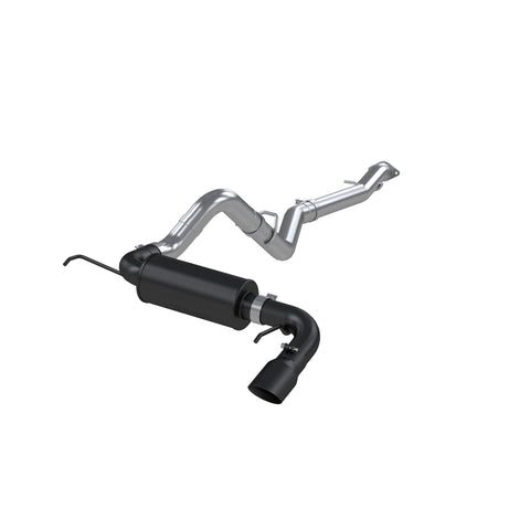 Black Coated, 3" Cat-Back, Single Rear Exit