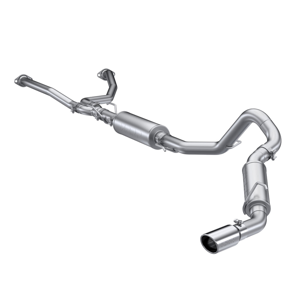 Aluminized Steel, 2.5" Dual Cat-Back, 3" Single Side Exit