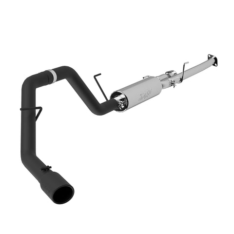 Black Coated 2.5" Dual Cat-Back, 3" Single Side Exit