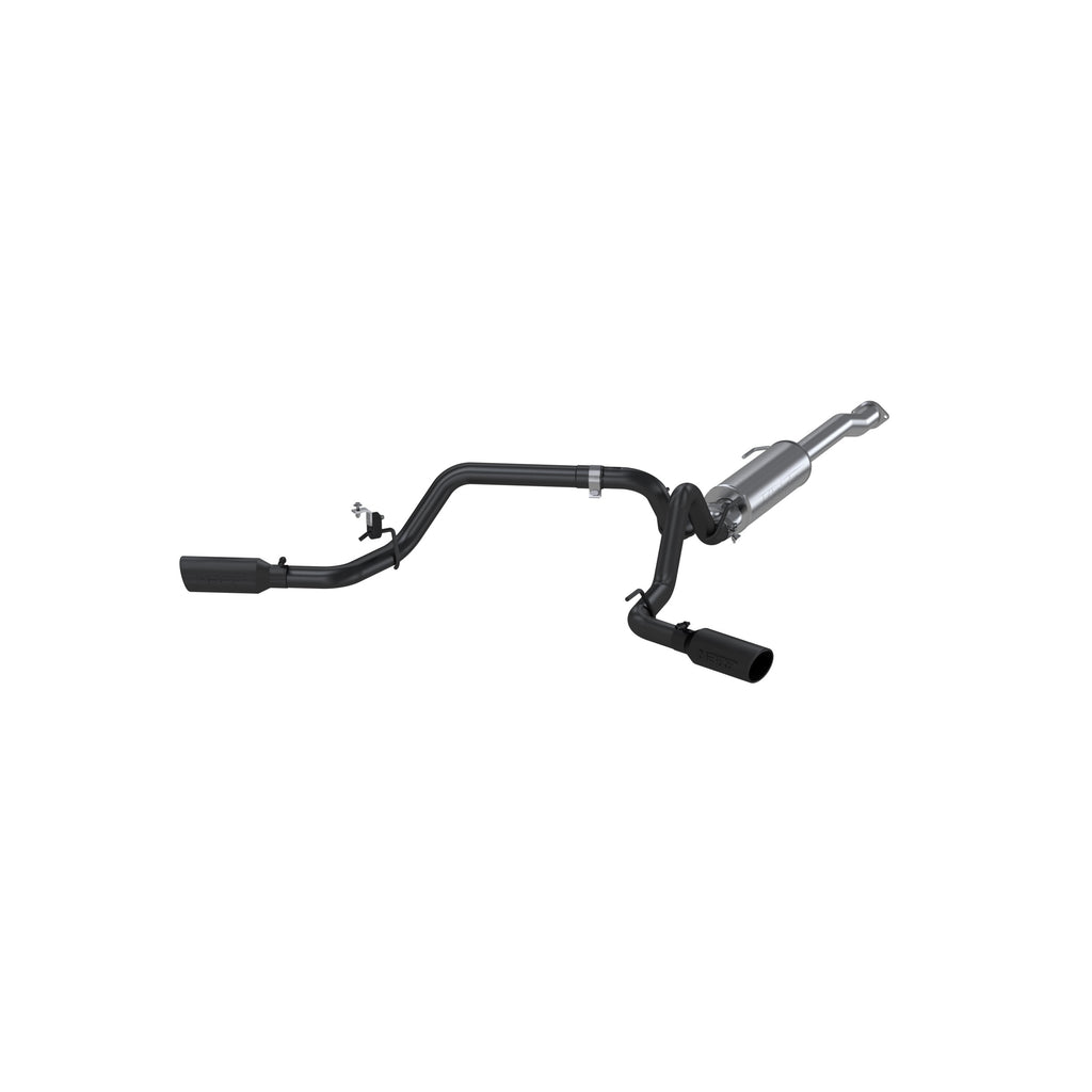 Black Coated 3" Cat Back Dual Split Side