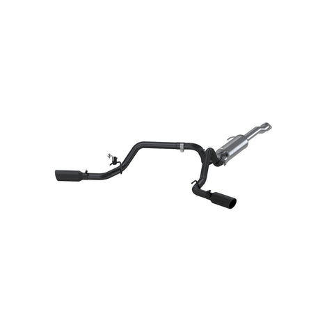 Black Coated 3" Cat Back Dual Split Side