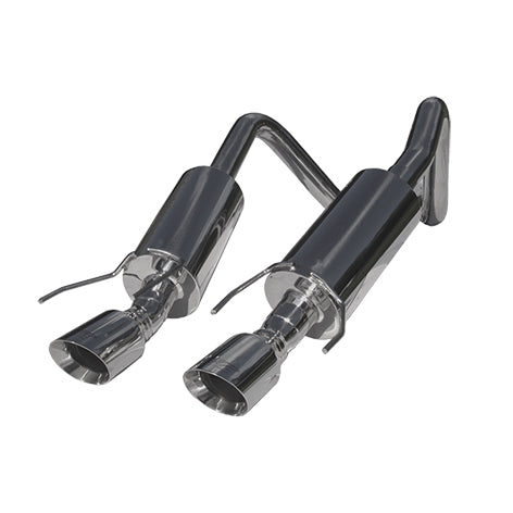 T304 Stainless Steel 2.5" Dual Muffler Axle Back with Round Dual Wall Tips