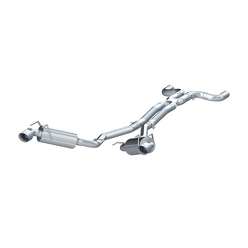 T409 Stainless Steel 2.5" Dual Cat Back with Round Tips