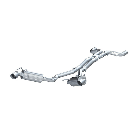 T409 Stainless Steel 2.5" Dual Cat Back with Round Tips