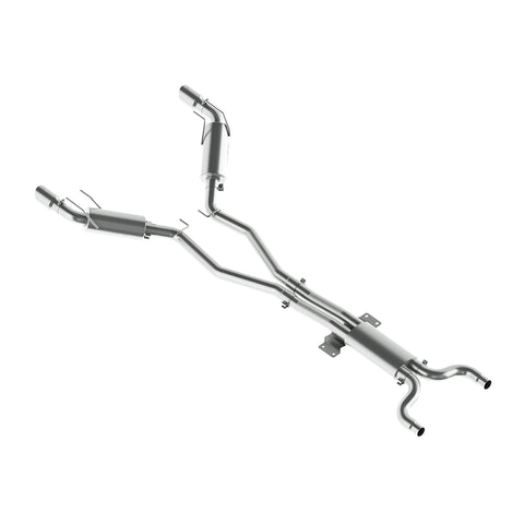 T409 Stainless Steel 3" Dual Cat Back with Round Tips