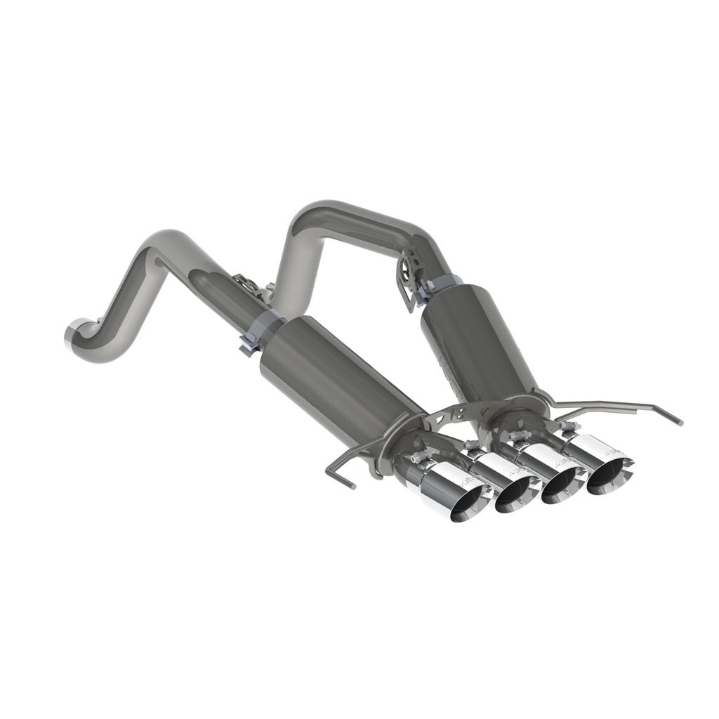 T304 Stainless Steel 3" Dual Muffler Axle Back with Quad Dual Wall Tips