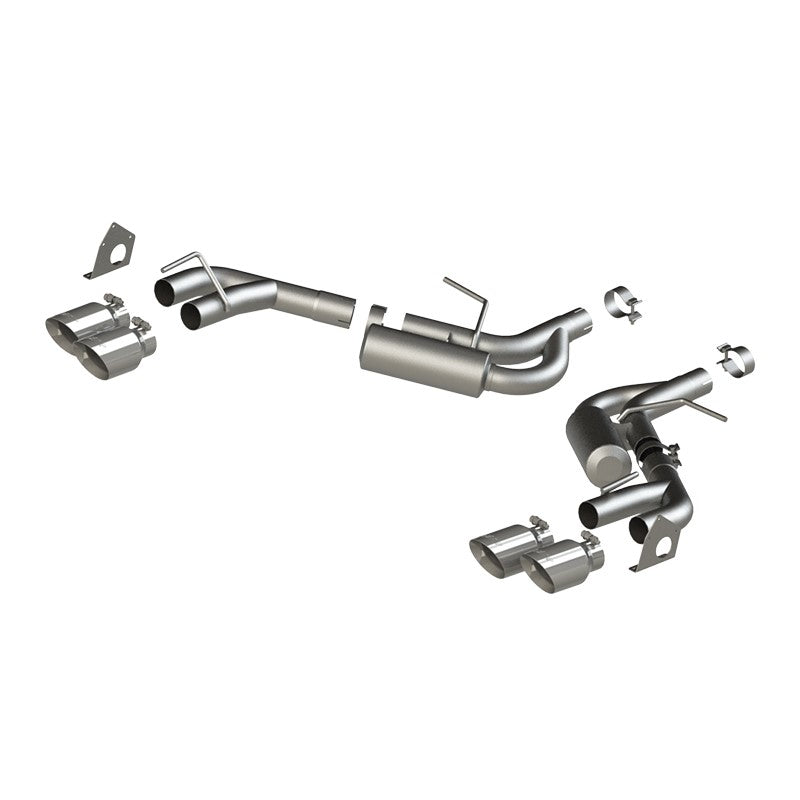 T304 Stainless Steel 2.5" Dual Axle Back NPP Quad Tips