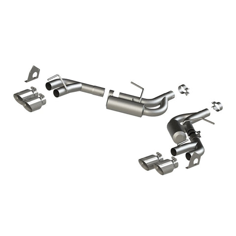 Aluminized Steel 2.5" Dual Axle Back NPP Quad Tips