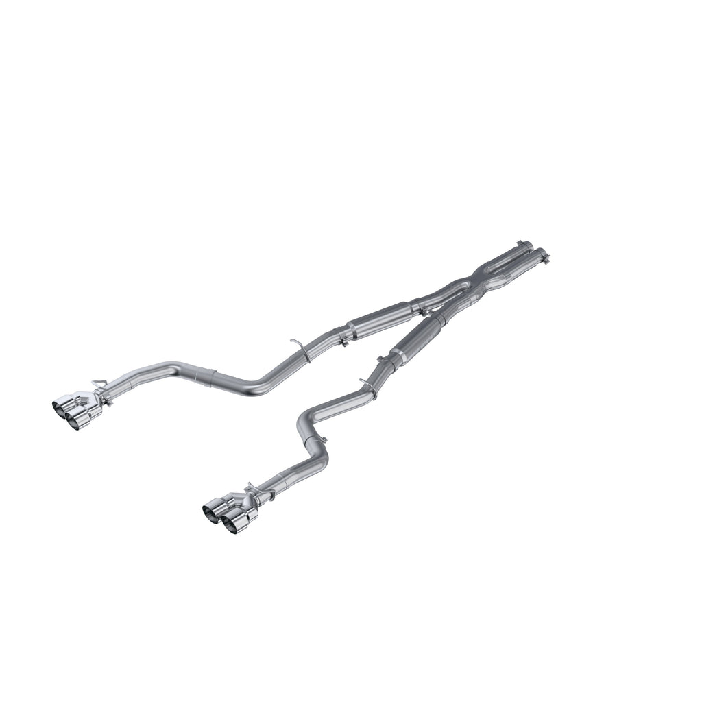 Aluminized Steel 3" Dual Rear Cat-Back, Quad Tips (Street Version)