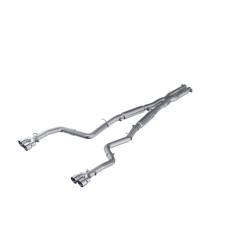 Aluminized Steel 3" Dual Rear Cat-Back, Quad Tips (Street Version)