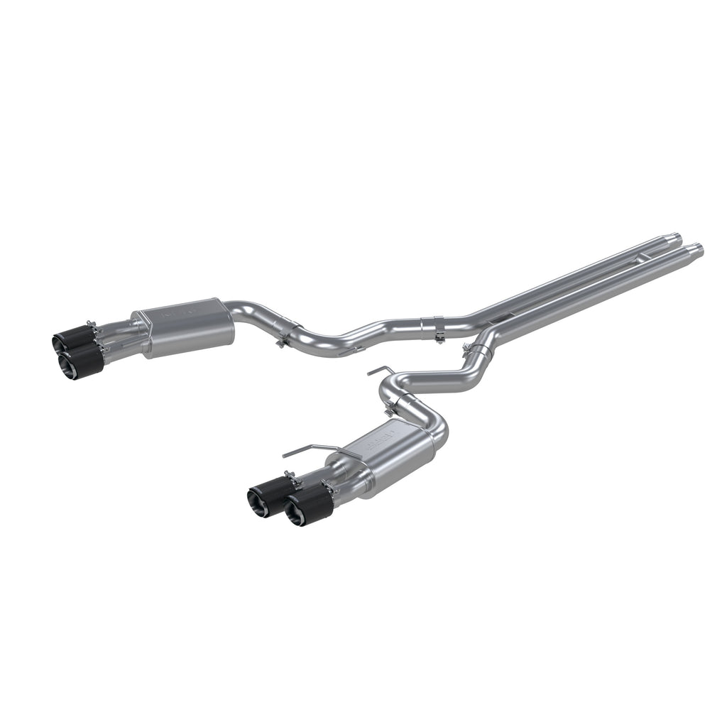 T304 Stainless Steel 3" Cat-Back Dual Rear with Quad Carbon Fiber Tips (Street Version)