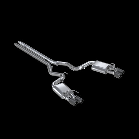 T304 Stainless Steel  3" Cat Back Dual Quad Split Rear Exit with Carbon Fiber Tips