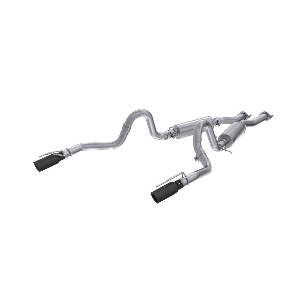 Aluminized Steel 2.5" Cat-Back, Dual Rear Exit with Black Tips