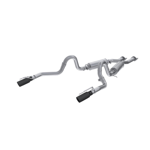 Aluminized Steel 2.5" Cat-Back, Dual Rear Exit with Black Tips