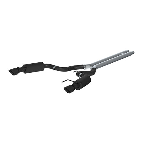 Black Coated 3" Cat Back Dual Split Rear with 4.5"  tips (Street Version)