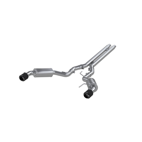 T304 Stainless Steel 3" Cat Back Dual Split Rear with Carbon Fiber Tips (Street Version)