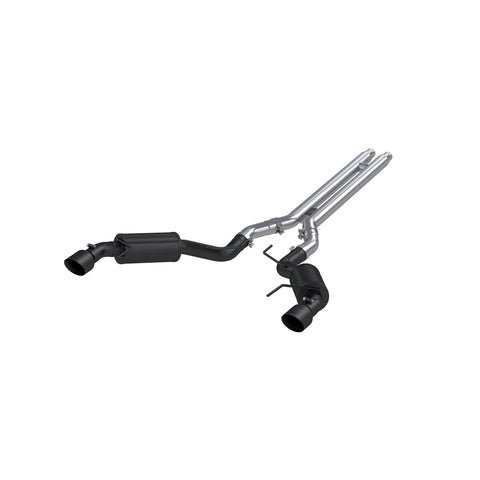 Black Coated 3" Cat Back Dual Split Rear with 4.5" Tips (Street Version)