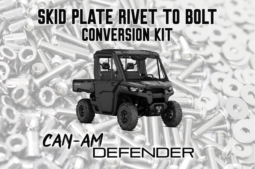 Can Am Defender Skid Plate Rivet to Bolt Conversion Kit