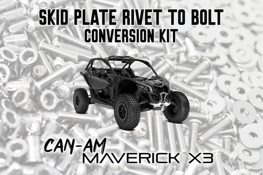 Can Am Maverick X3 Skid Plate Rivet to Bolt Conversion Kit