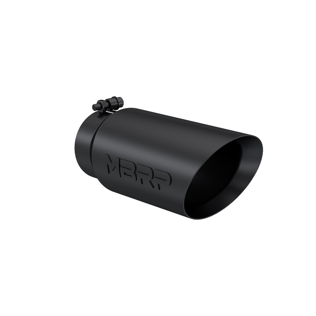 Black Coated Tip; 5" OD Dual Wall Angled 4" inlet 12" length