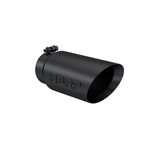 Black Coated Tip; 5" OD Dual Wall Angled 4" inlet 12" length