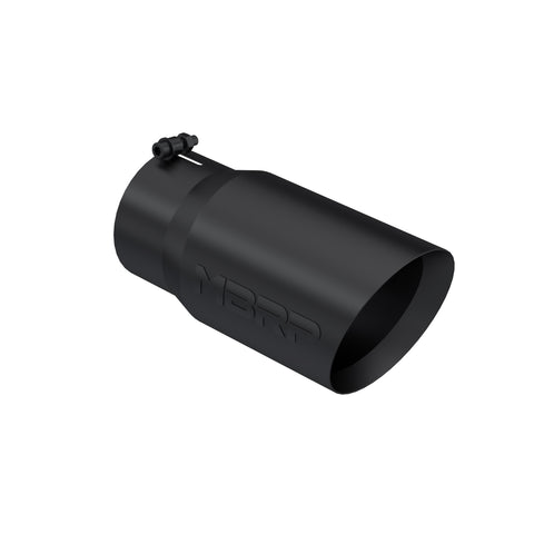 Black Coated Tip; 6" OD Dual Wall Angled 5" inlet 12" length