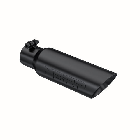 Black Coated Tip;  3.5" OD Dual Wall Angled 2.5" inlet 12" length