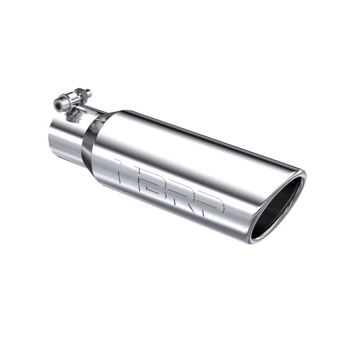 T304 Stainless Steel Tip;  3.5"  OD Angled Rolled End 2.5" inlet 12" length