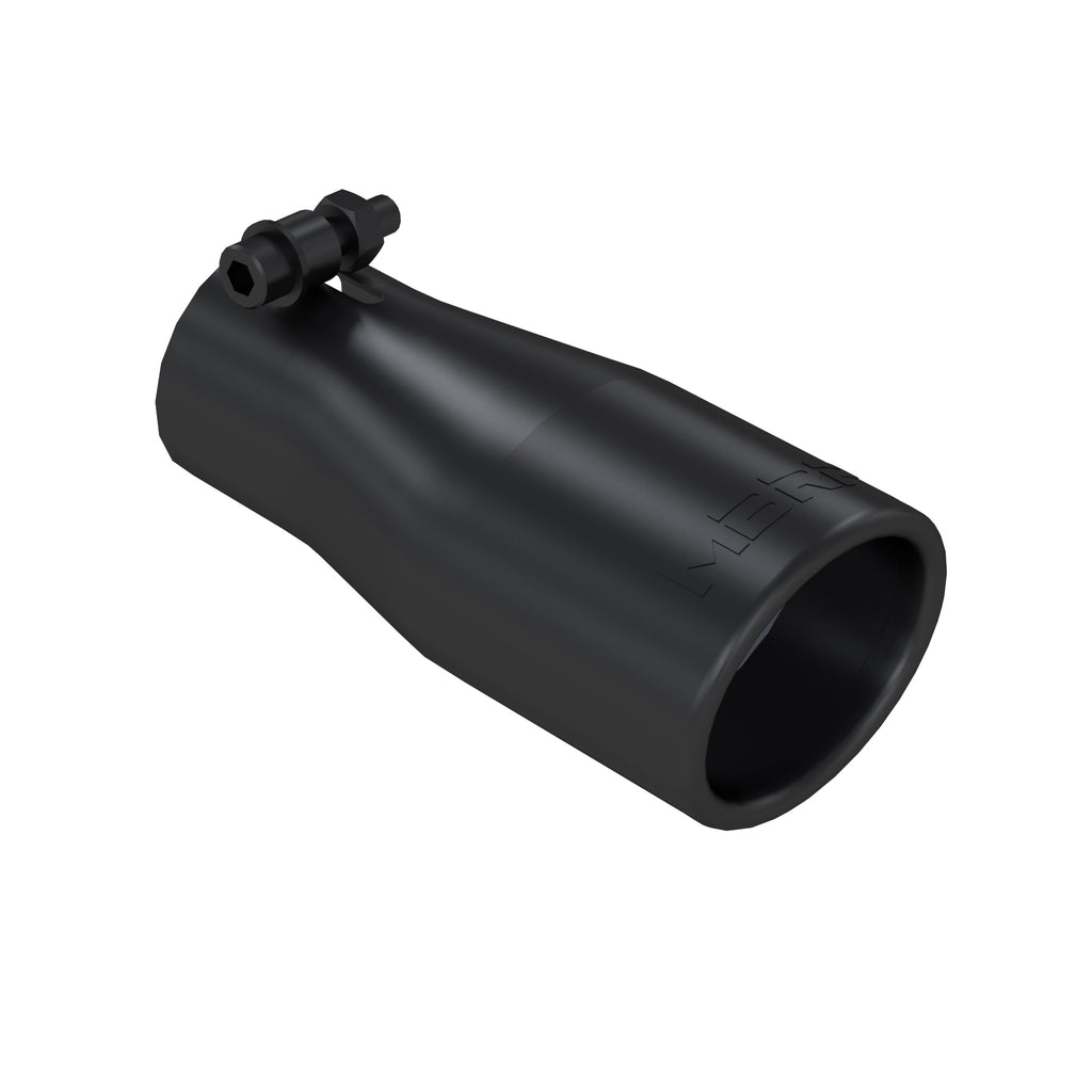 Black Coated Tip; 3.75" OD Oval 2.5"  inlet 7" length