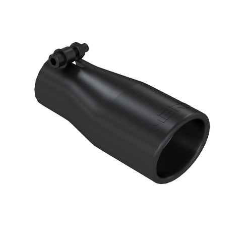 Black Coated Tip; 3.75" OD Oval 2.5"  inlet 7" length