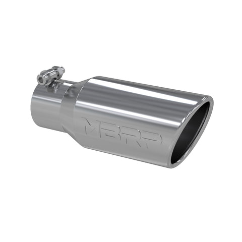 T304 Stainless Steel Tip, 4" OD Angled Rolled End 2.75" inlet 10" length