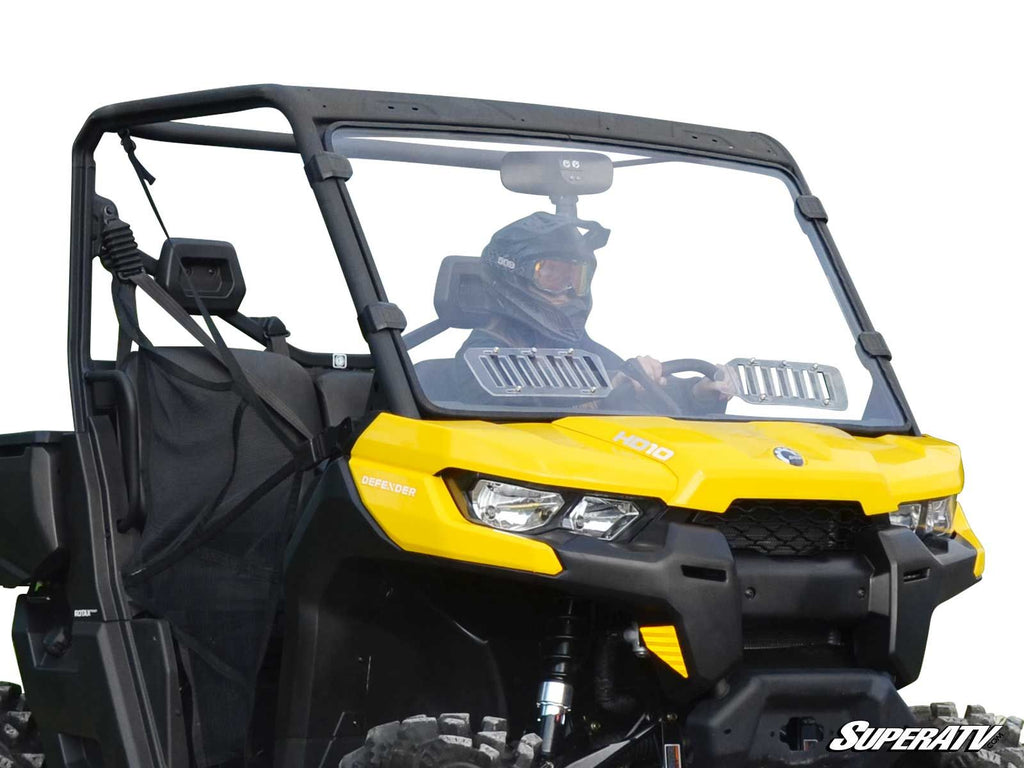 Can Am Defender Scratch Resistant Flip Vented Full Windshield - Warranty Killer Performance