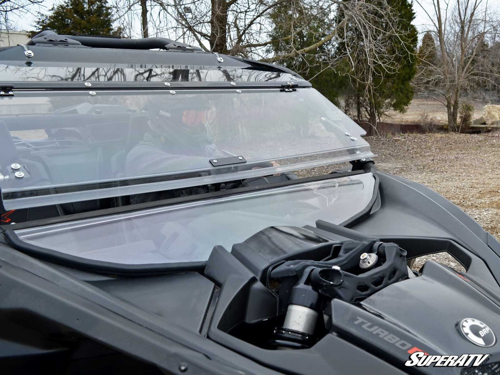 Can-Am Maverick X3 Scratch Resistant Flip Windshield - Warranty Killer Performance