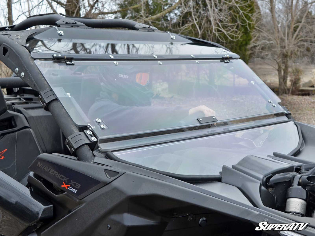 Can-Am Maverick X3 Scratch Resistant Flip Windshield - Warranty Killer Performance