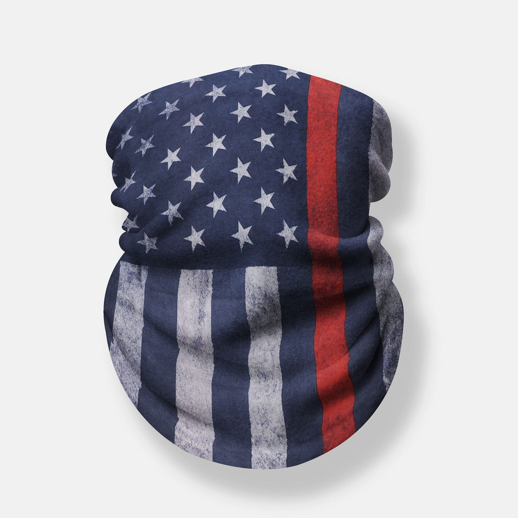 Tube Scarf USA Flag Red Line